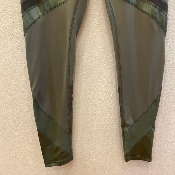 FREE PEOPLE MOVEMENT olive green mesh satin tights - Picture 4 of 11